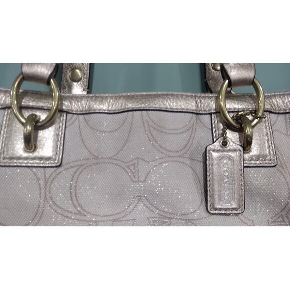 Coach Penelope Canvas Bag, Cream and Gold - Picture 3 of 13